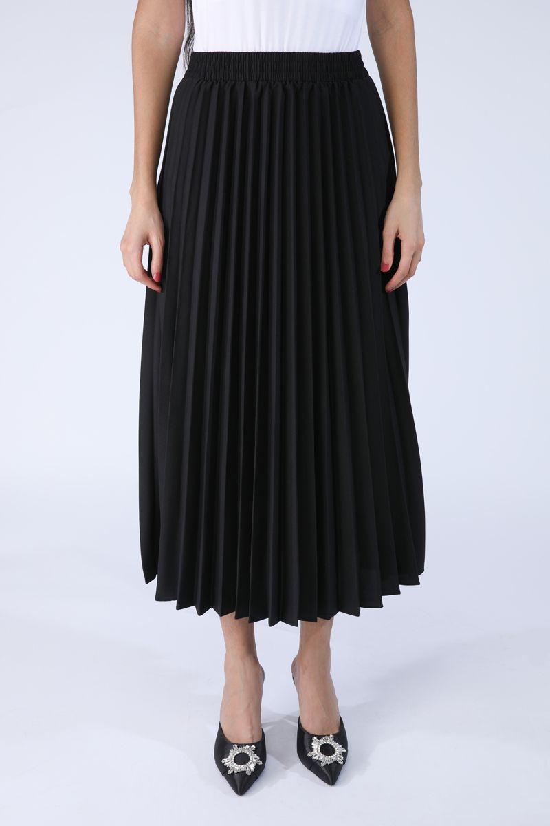 pleated women basic skirt