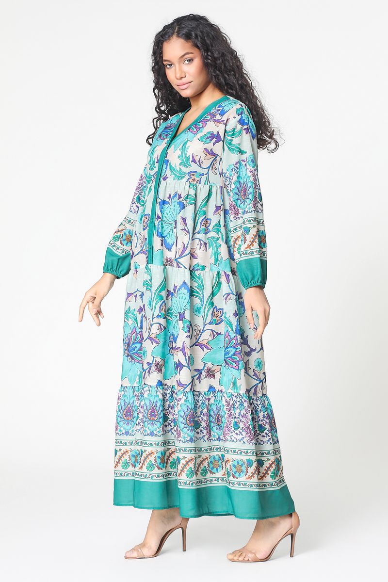 printed maxi dress