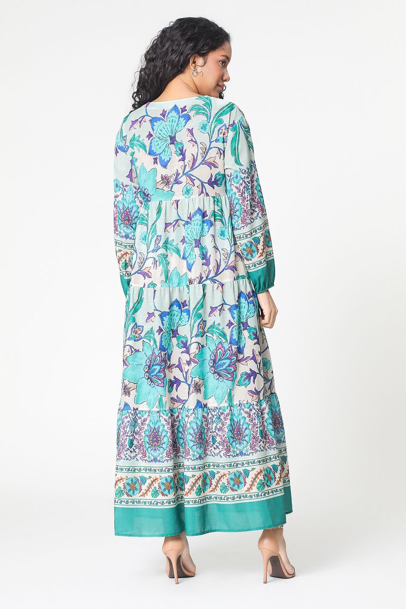 printed maxi dress