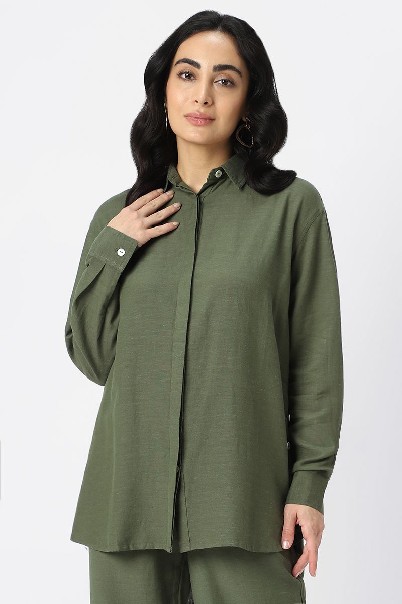 shirt with side buttons