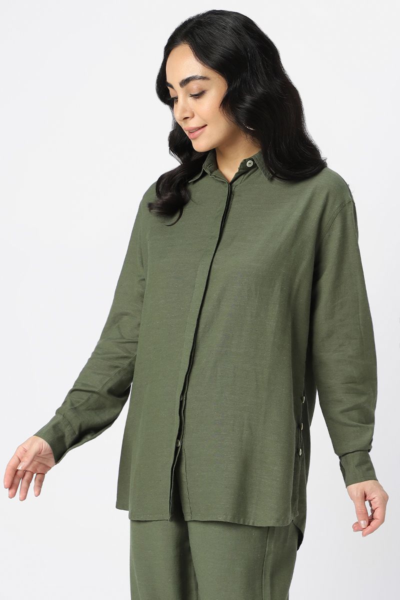 shirt with side buttons