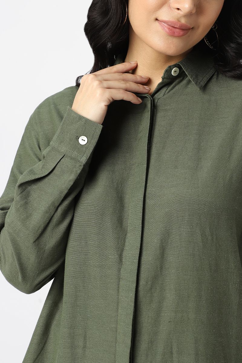 shirt with side buttons