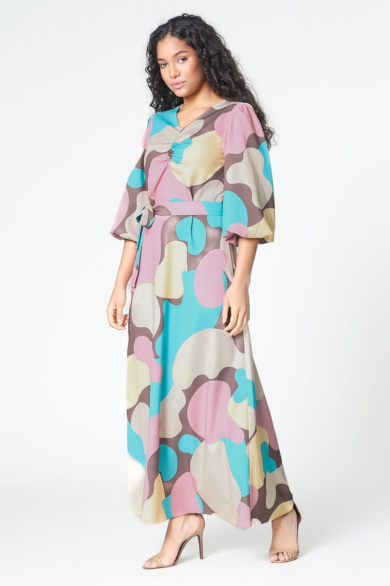 فستان ماكسي بطبعات