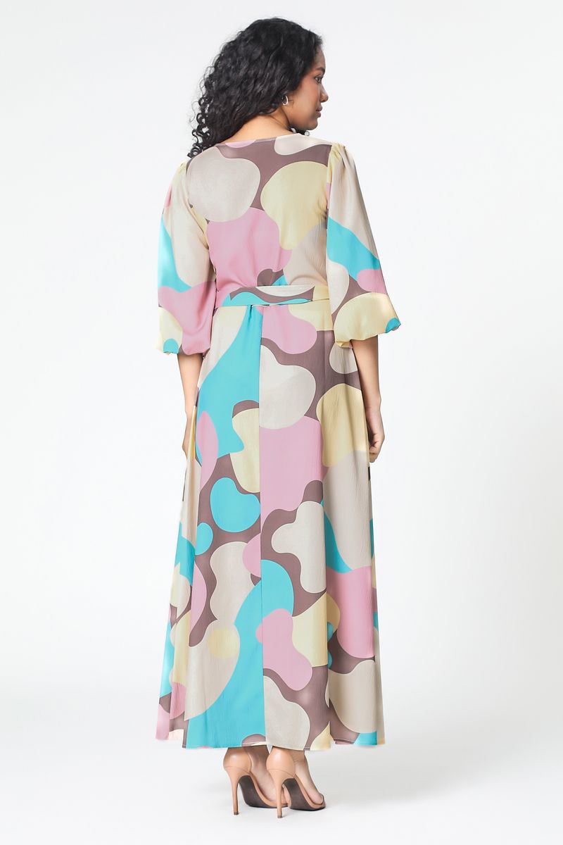 فستان ماكسي بطبعات