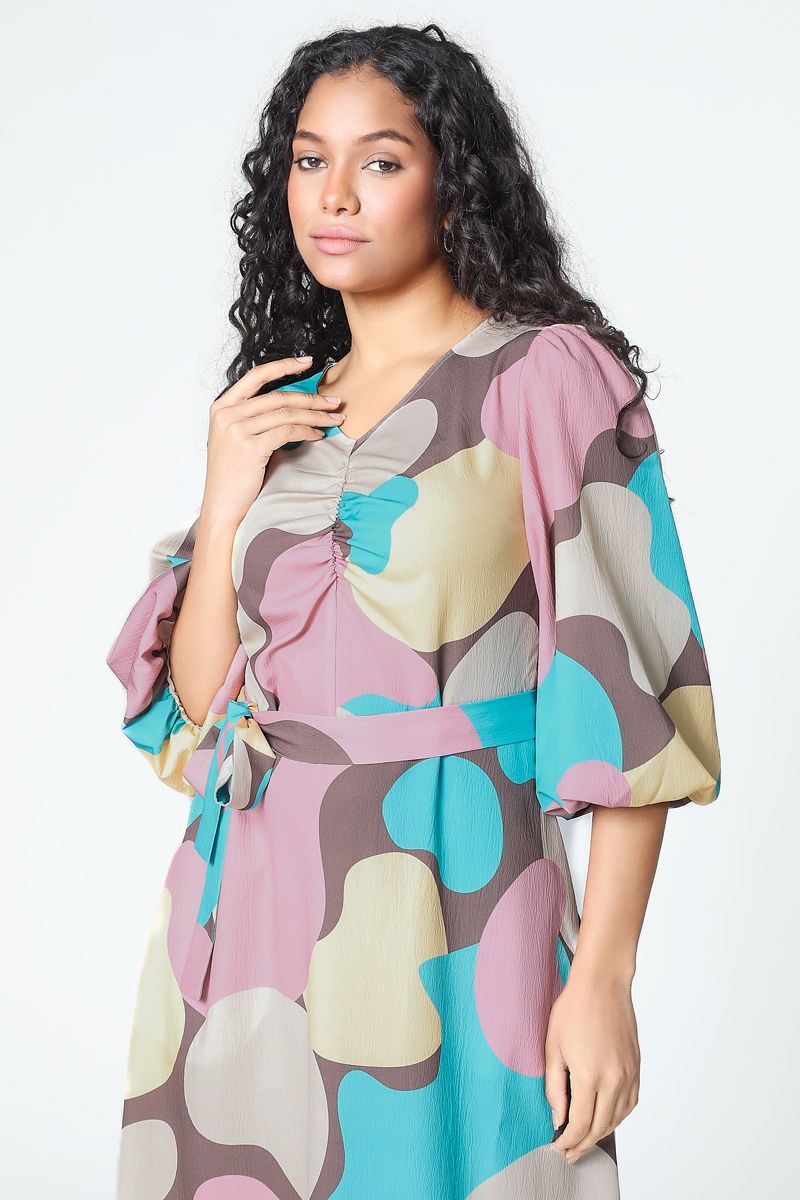 فستان ماكسي بطبعات