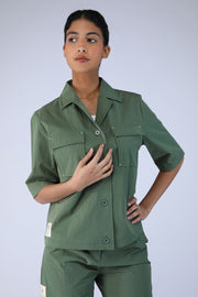 women shirt with front pockets