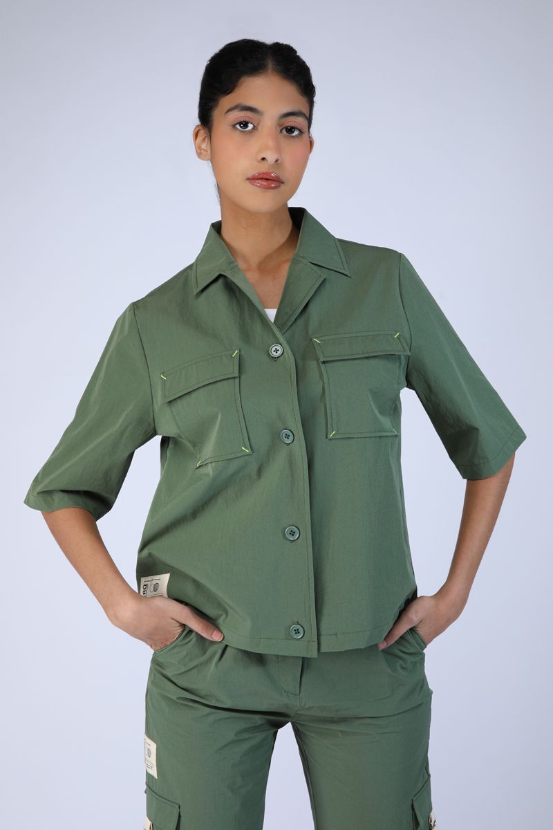 women shirt with front pockets