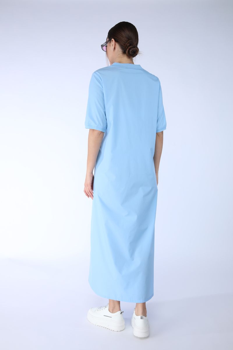 maxi dress with waist drawstrings