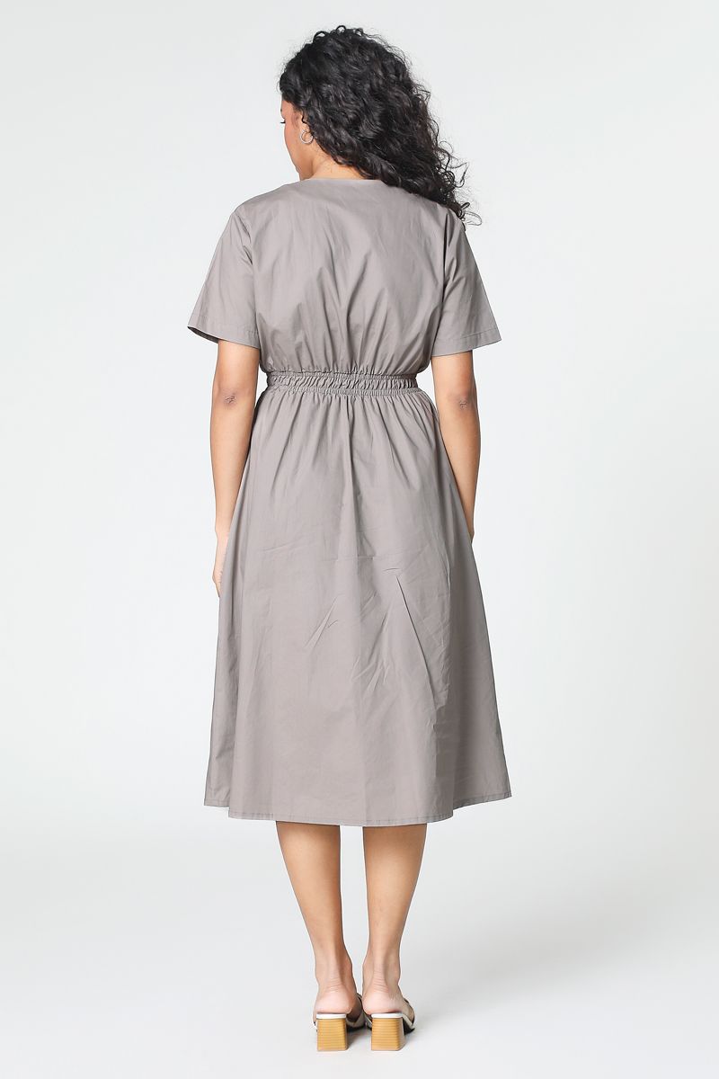 فستان بلون موحد