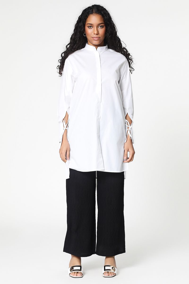 shirt with back drawstrings