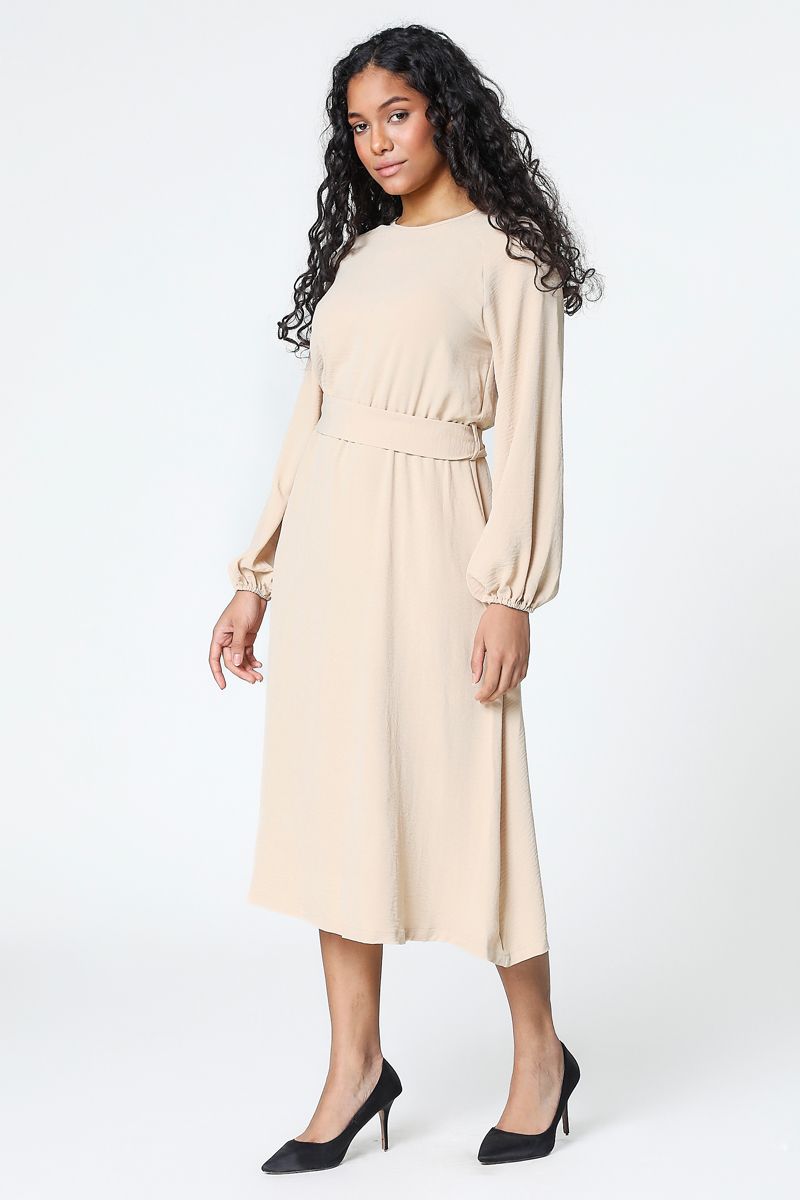 فستان بلون موحد