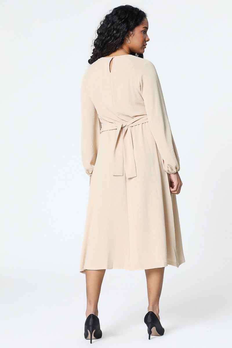 فستان بلون موحد