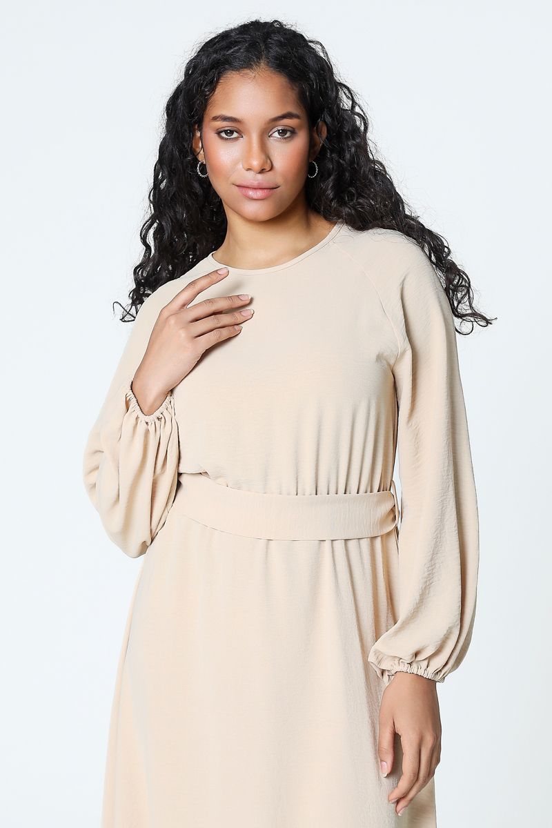 فستان بلون موحد