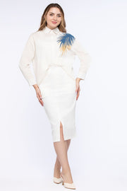 skirt with front slit