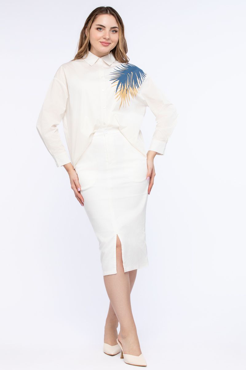 skirt with front slit