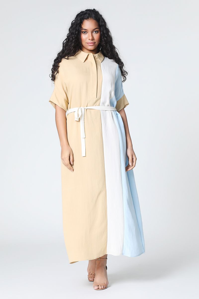 فستان ماكسي ملون