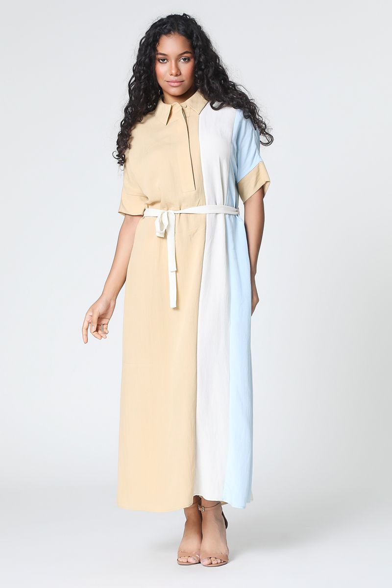 فستان ماكسي ملون