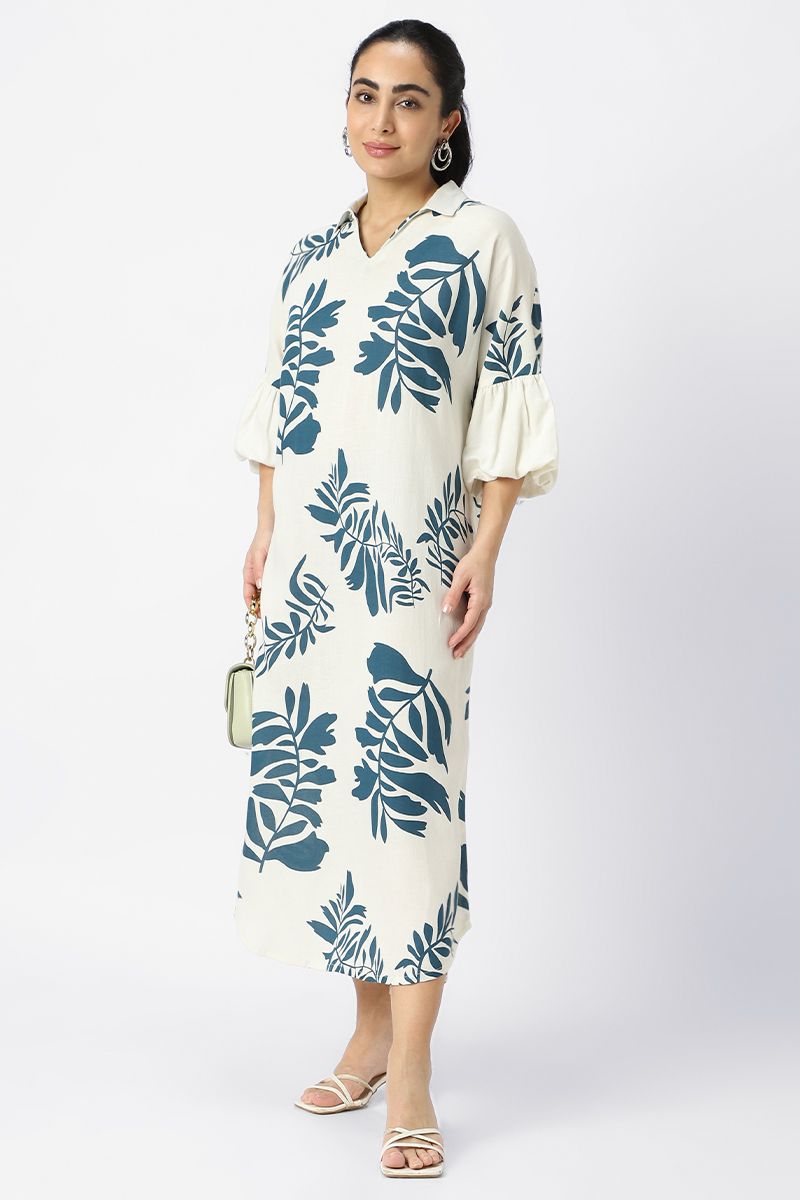 فستان طويل بطبعات