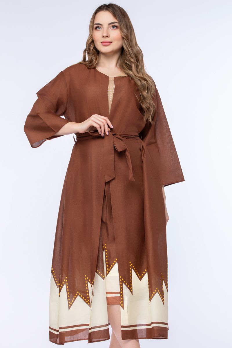 contrast colored women abaya