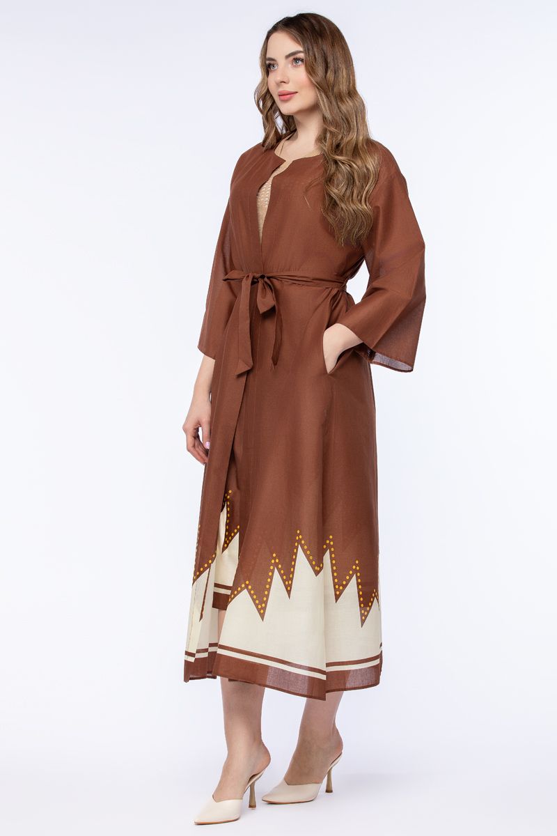 contrast colored women abaya