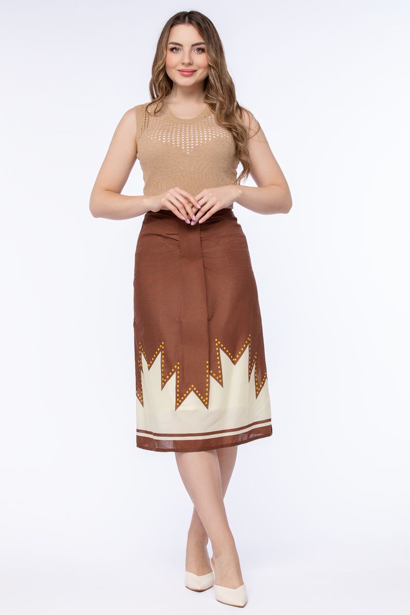 contrast colored women skirt