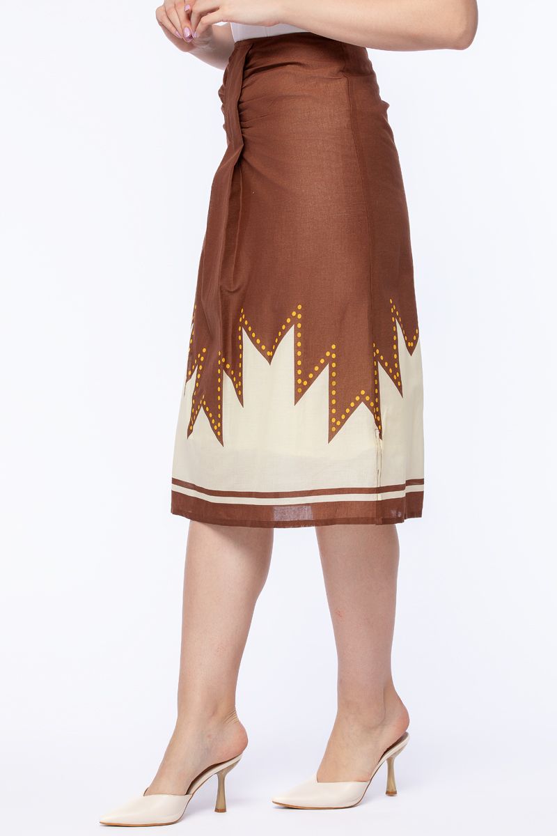 contrast colored women skirt