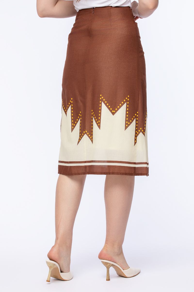 contrast colored women skirt