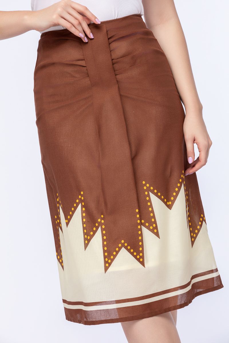 contrast colored women skirt
