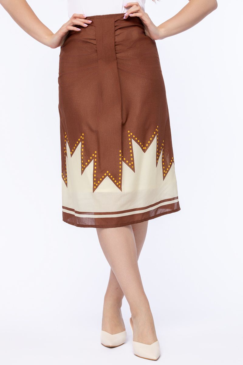 contrast colored women skirt