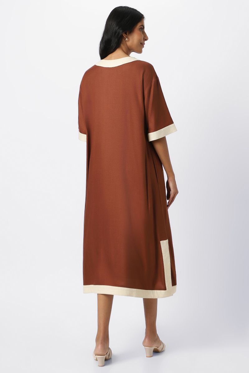 contrast colored women dress