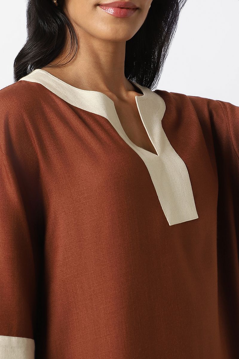 contrast colored women dress