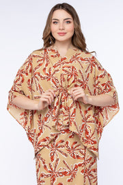 printed women flowy top