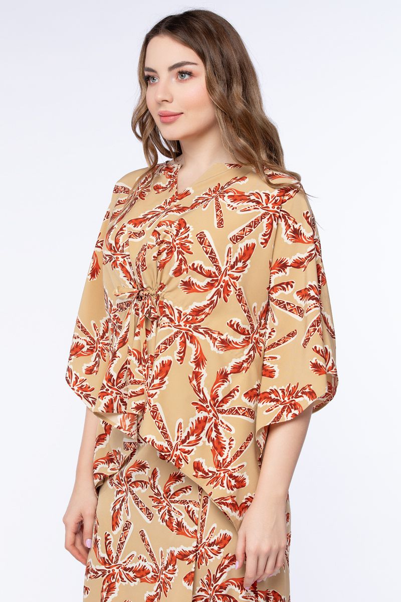 printed women flowy top