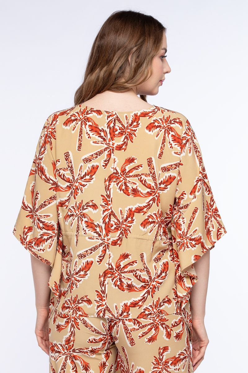 printed women flowy top