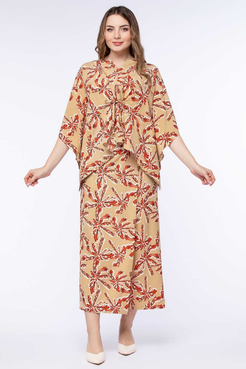 printed women wrap pants