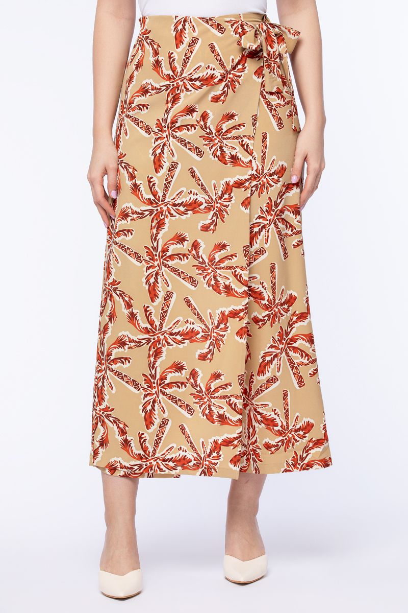 printed women wrap pants