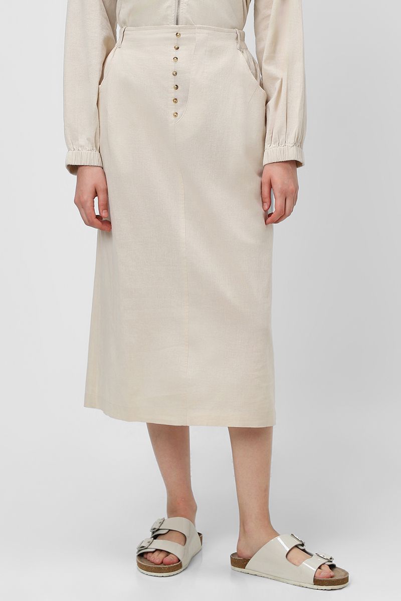 تنورة نسائية بخامة لينن