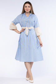 فستان نسائي مخطط