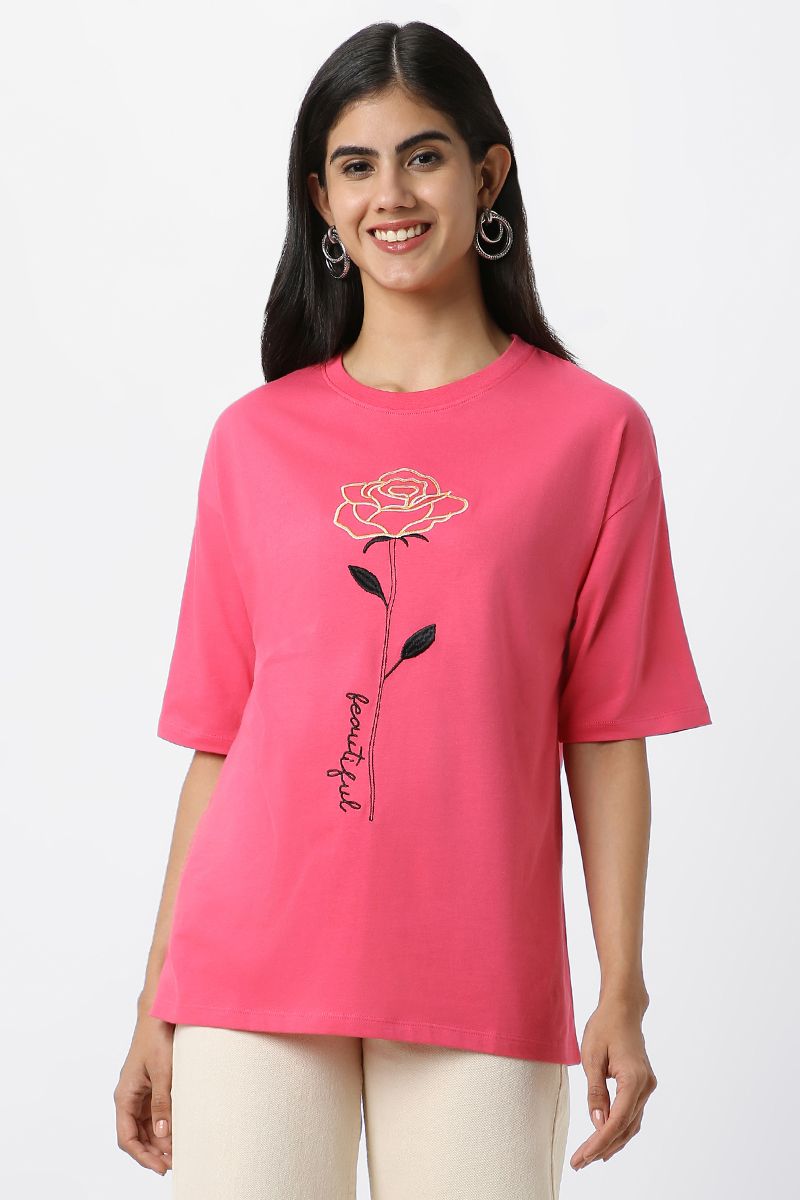 women t-shirt with embroidery