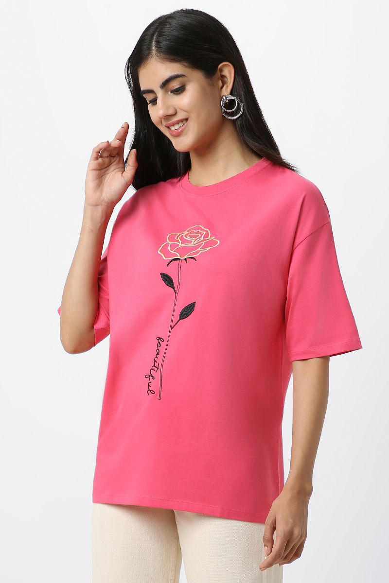 women t-shirt with embroidery