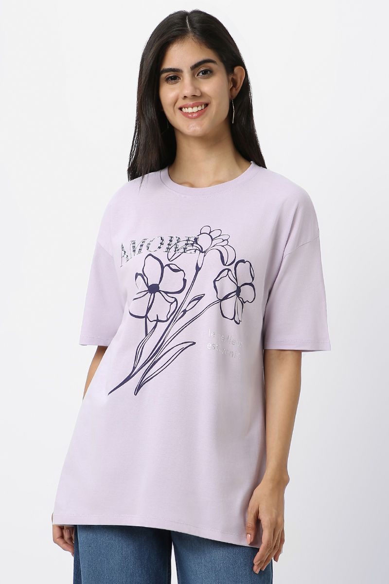 تيشيرت نسائي بطبعة