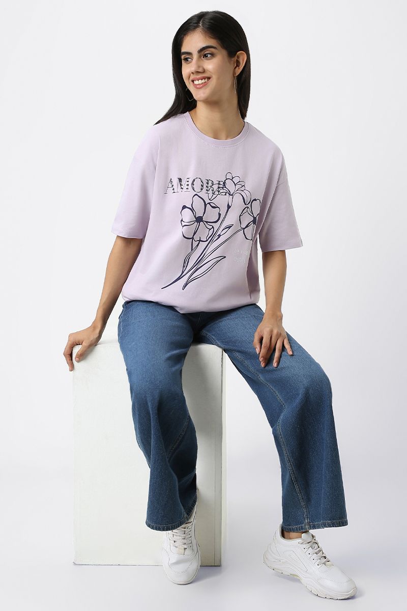 تيشيرت نسائي بطبعة