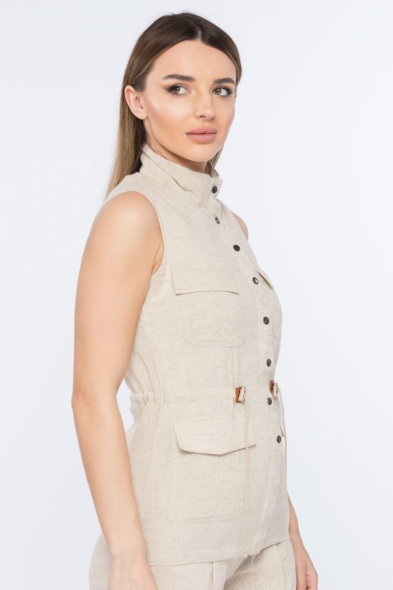 solid colored women vest