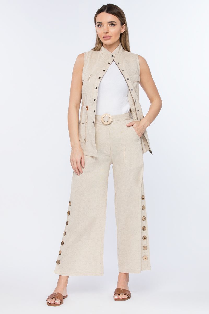 women pants with buttons