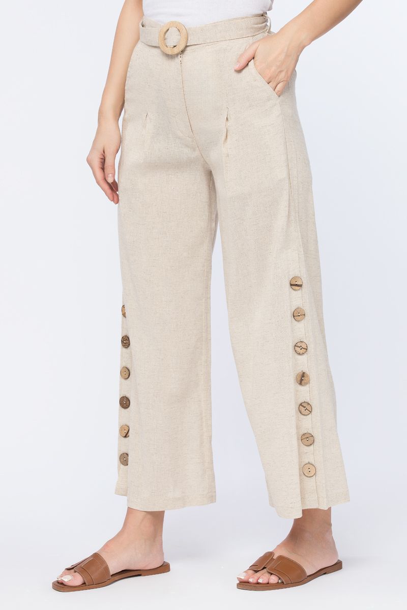 women pants with buttons