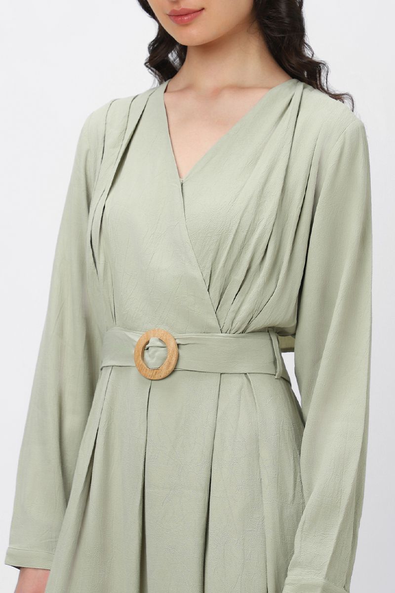 فستان نسائي بلون موحد