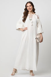 women maxi dress with embroidery