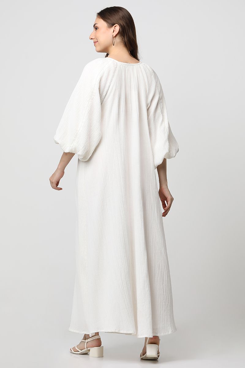 women maxi dress with embroidery