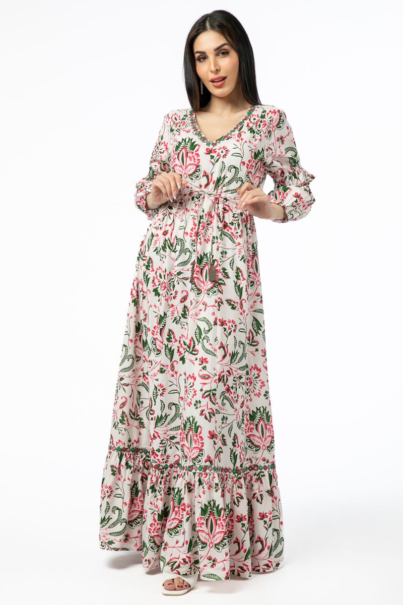 فستان نسائي بطبعات