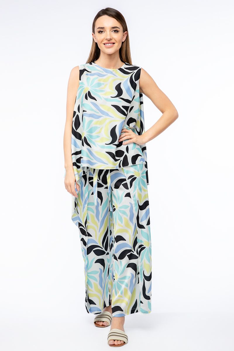 printed women wrap pants